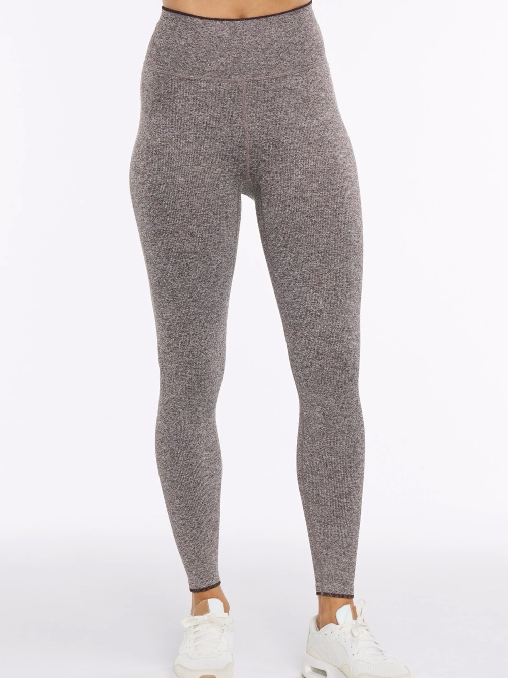 Cocoa Melange Micro Rib Seamless Legging